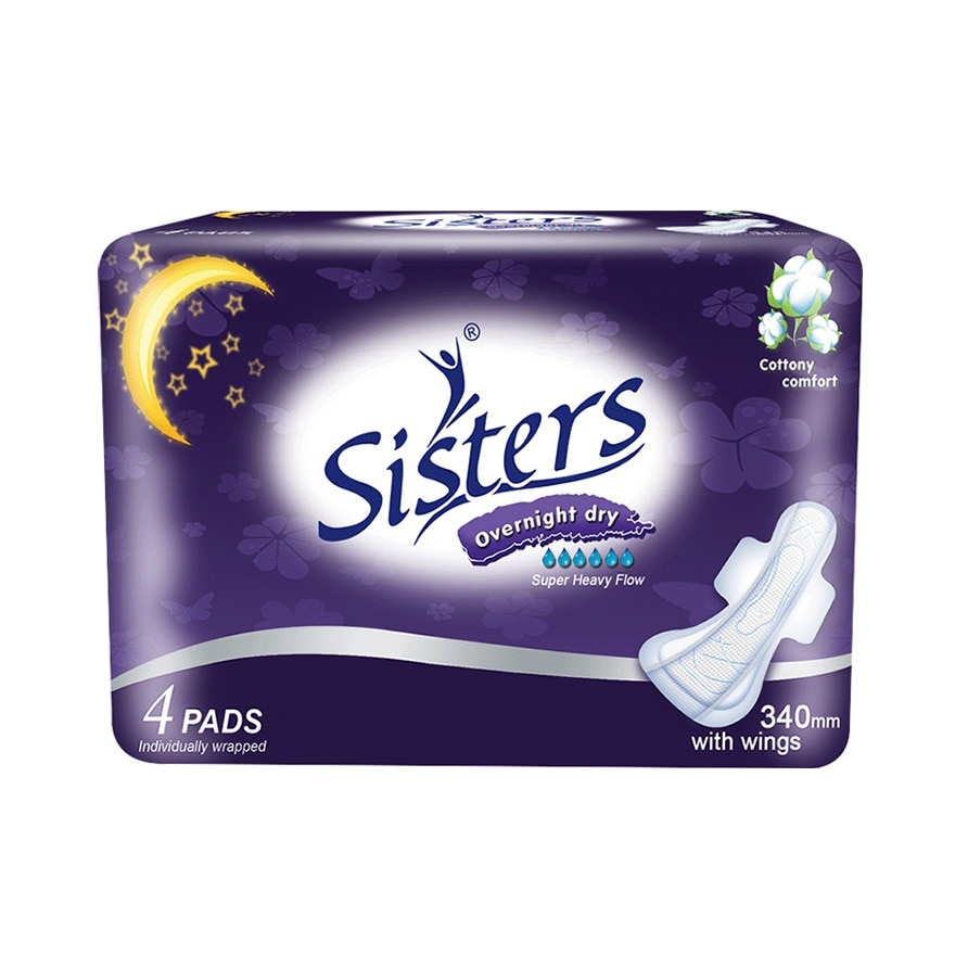 Over Night Dry with Wings  Cottony Comfort 340mm 4pads