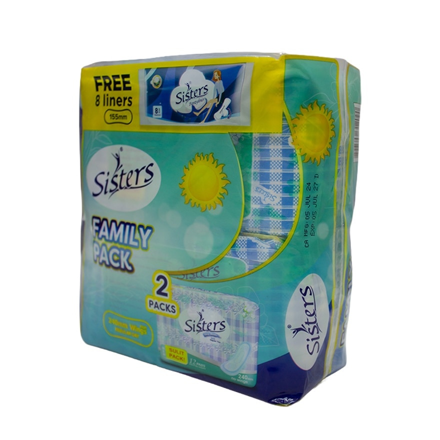 Day Maxi 253mm No Wings 12 Pads/pack Family Pack