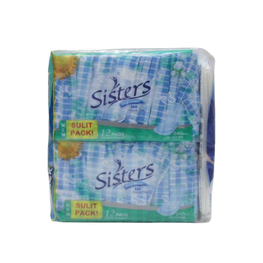 Day Maxi 253mm No Wings 12 Pads/pack Family Pack