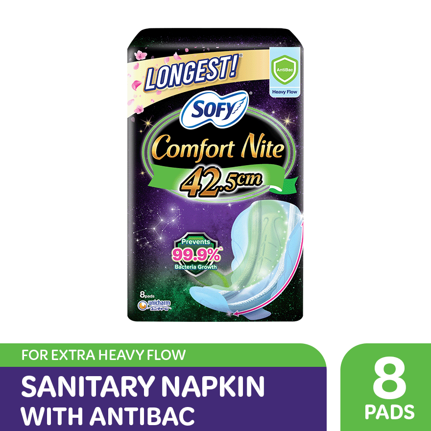 SOFY AntiBac Night Wing 42.5cm - 8 pads