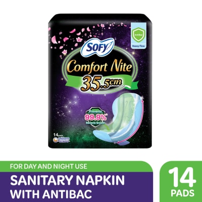 SOFY SOFY AntiBac Night Wing 35.5cm - 14 pads