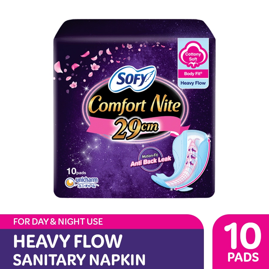 SOFY Comfort Nite Slim Wing 29 cm 10 pads image