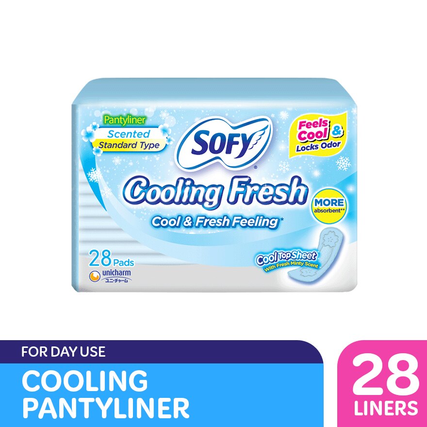 SOFY Cooling Fresh Pantyliner (Regular) 15.5cm - 28 pads