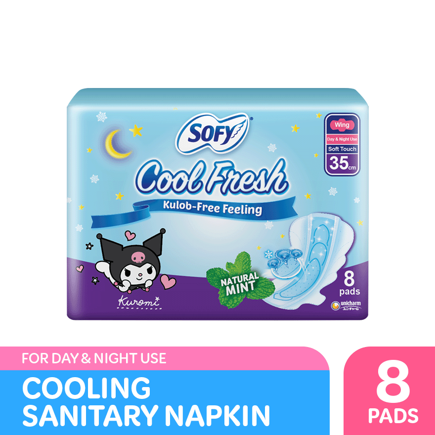 SOFY Cool Fresh Night Wing 35 cm - 8 pads