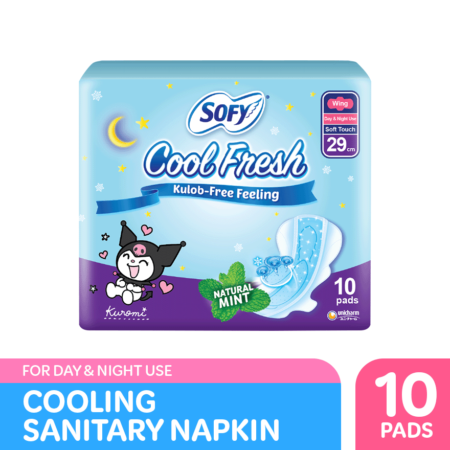 SOFY Cool Fresh Night Wing 29 cm - 10 pads
