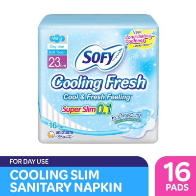 SOFY SOFY Cooling Fresh Slim Wing 23 cm - 16 pads