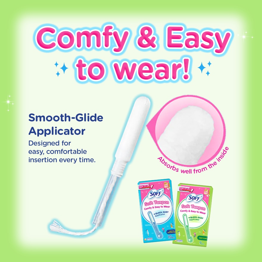 SOFY Soft Tampon Heavy Flow 9s