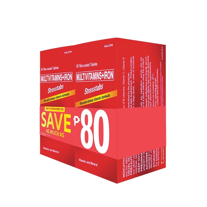 STRESSTABS 2x30s Film Coated Tablets Save P80