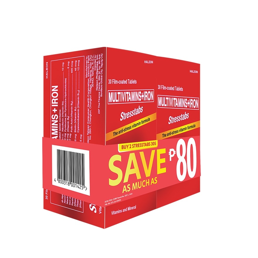 STRESSTABS 2x30s Film Coated Tablets Save P80