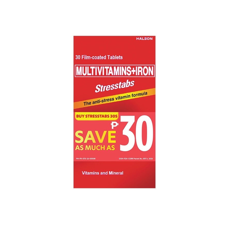 STRESSTABS 30s Film Coated Tablet Save P30 image