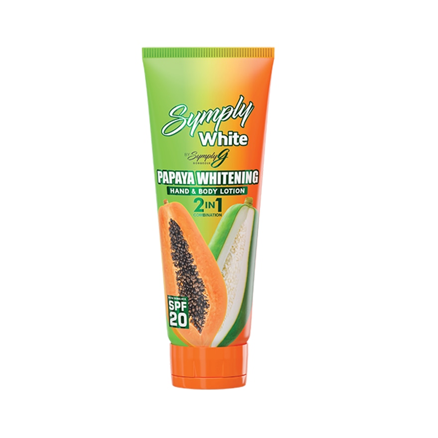 Symply White Papaya Whitening Hand & Body Lotion 2In1 W/ Spf20 200Ml