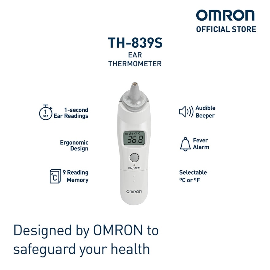 OMRON TH839S Digital Ear Thermometer for Baby and Body Temperature