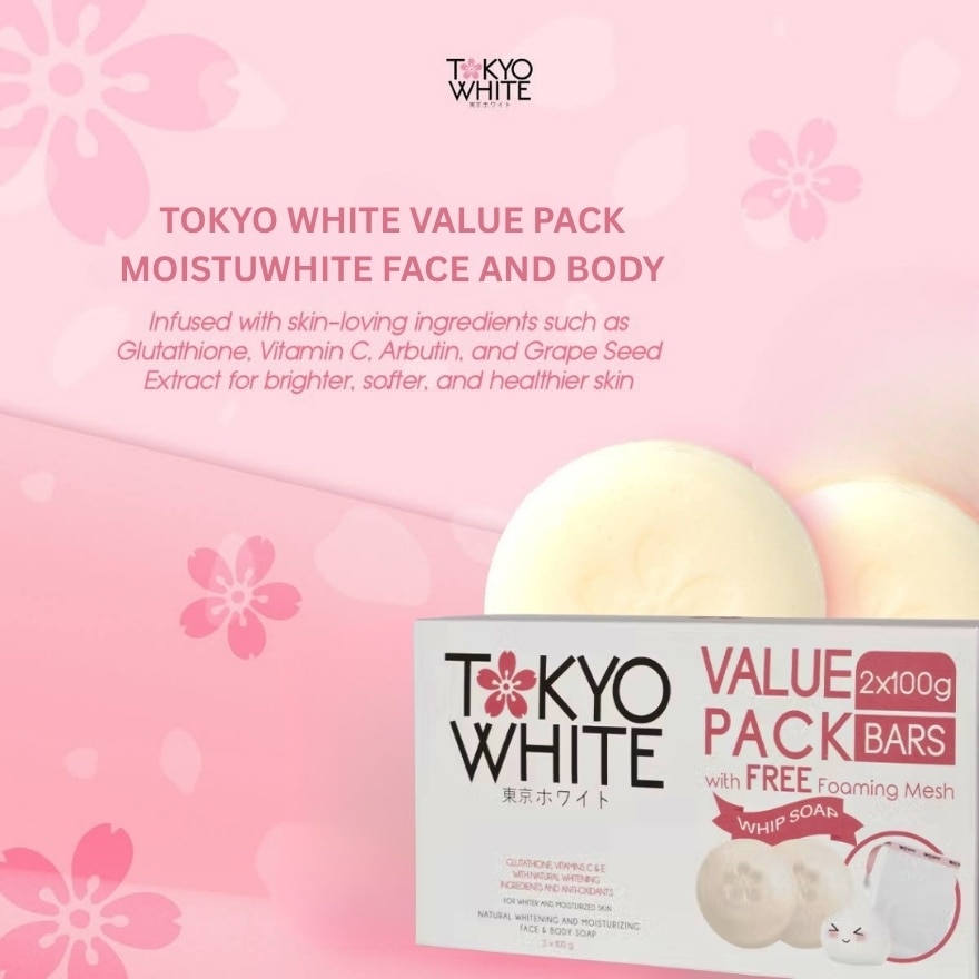 Body Soap Natural Whiteningg and Moisturizing 100g 2s