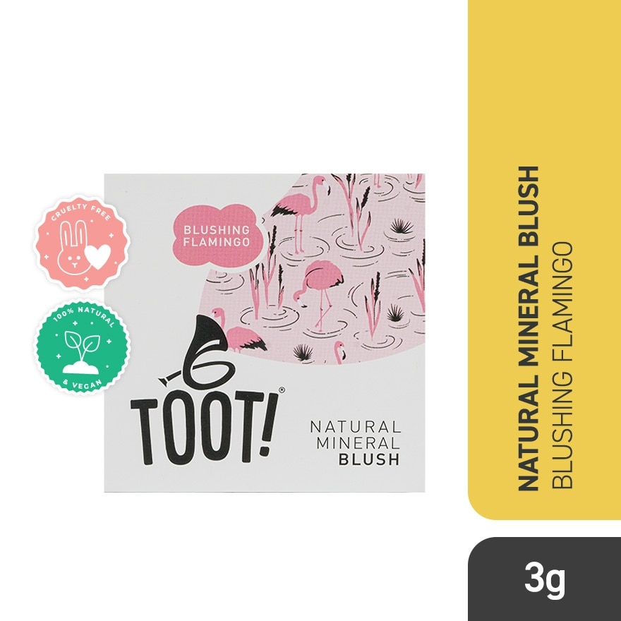 TOOT Natural Mineral Blush Blushing Flamingo 3g