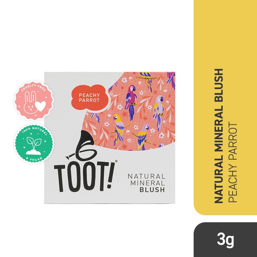 TOOT Natural Mineral Blush Peachy Parrot 3g