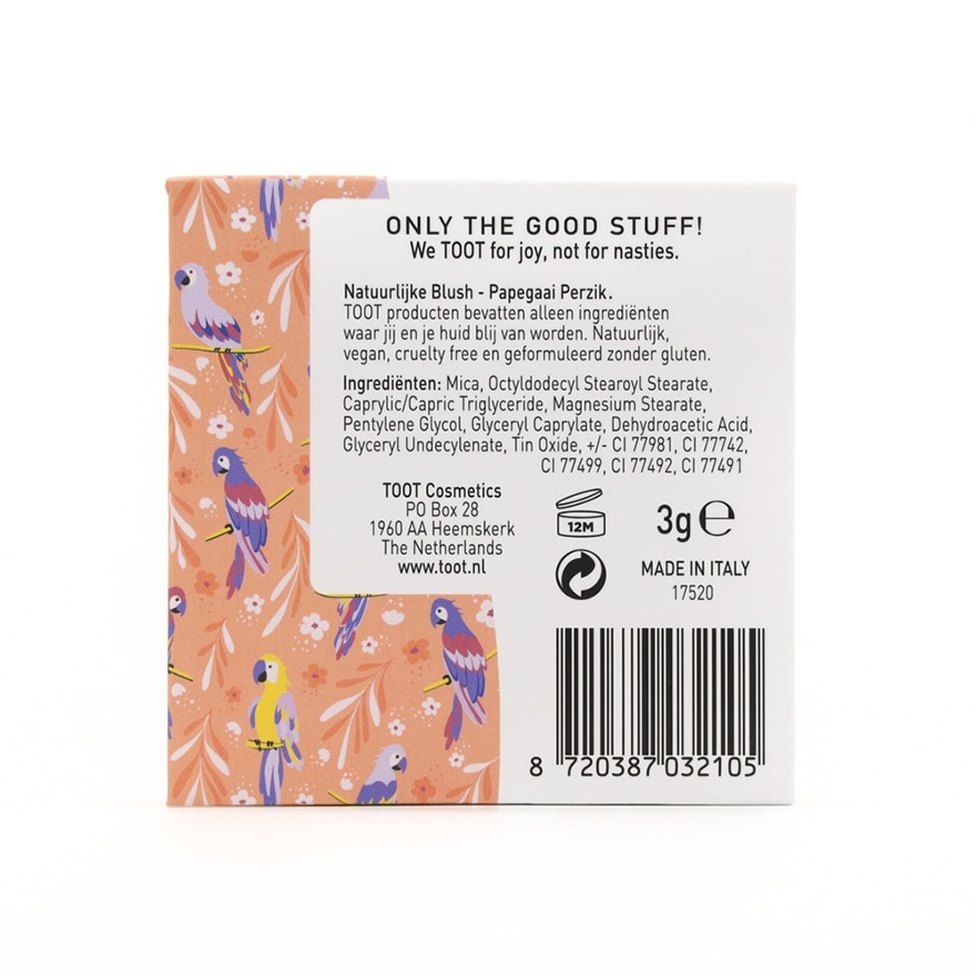 TOOT Natural Mineral Blush Peachy Parrot 3g