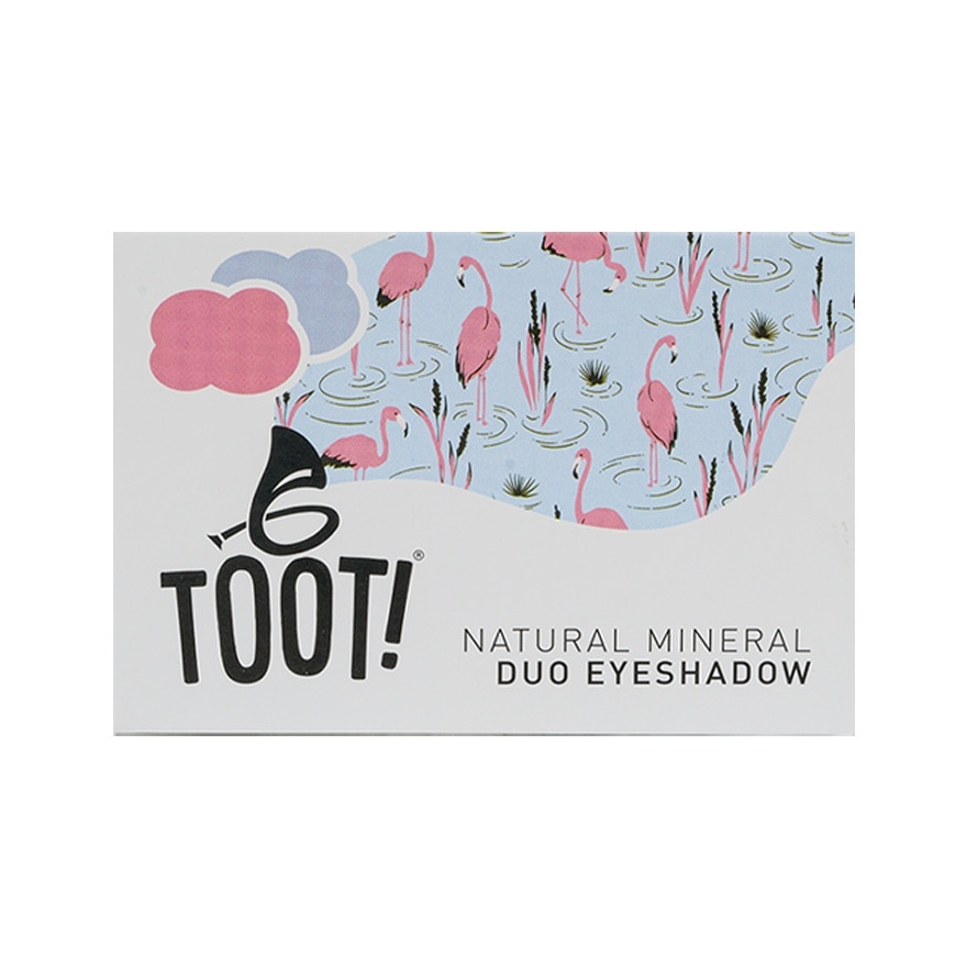 TOOT Natural Mineral Duo Eyeshadow Fabulous Flamingo And Pretty Parrot 4.6g