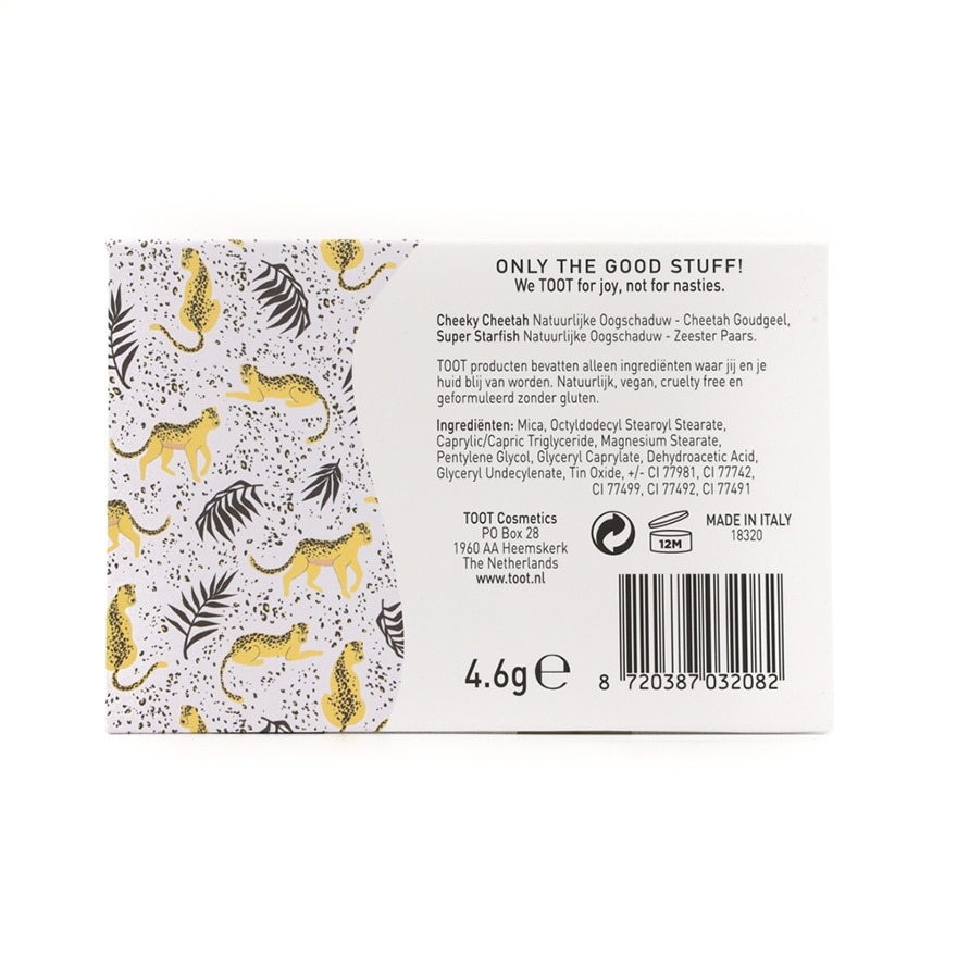 TOOT Natural Mineral Duo Eyeshadow Cheeky Cheetah And Super Starfish 4.6g