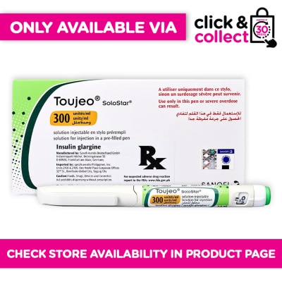 TOUJEO Insulin Glargine 300 units/ml [PRESCRIPTION REQUIRED] Available In Click & Collect Express Only