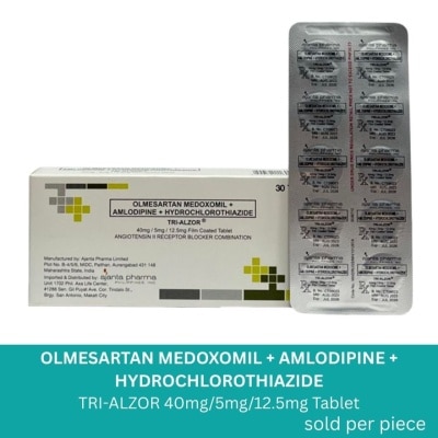 TRI Olmesartan Medoxomil 40Mg, Amlodipine Besilate 5Mg, Hydrochlorothiazide 12.5Mg 1 Tablet [PRESCRIPTION REQUIRED]