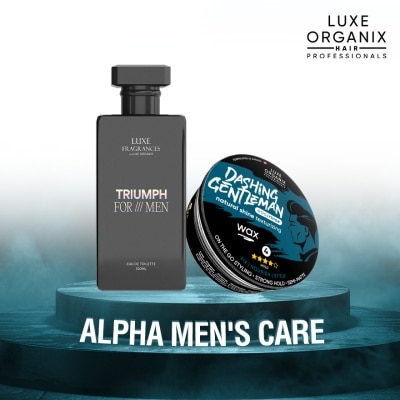LUXE ORGANIX LUXE ORGANIX Chivalry For Men Eau De Toilette & Dashing Gentleman Wax Alpha Mens Care Duo