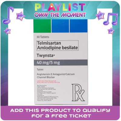 TWYNSTA - TWYNSTA Twynsta Telmisartan 40mg + Amlodipine 5mg Sold Per Piece [Prescription Required]