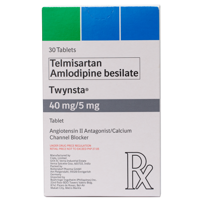 TWYNSTA TWYNSTA Twynsta Telmisartan 40mg + Amlodipine 5mg Sold Per Piece [Prescription Required]