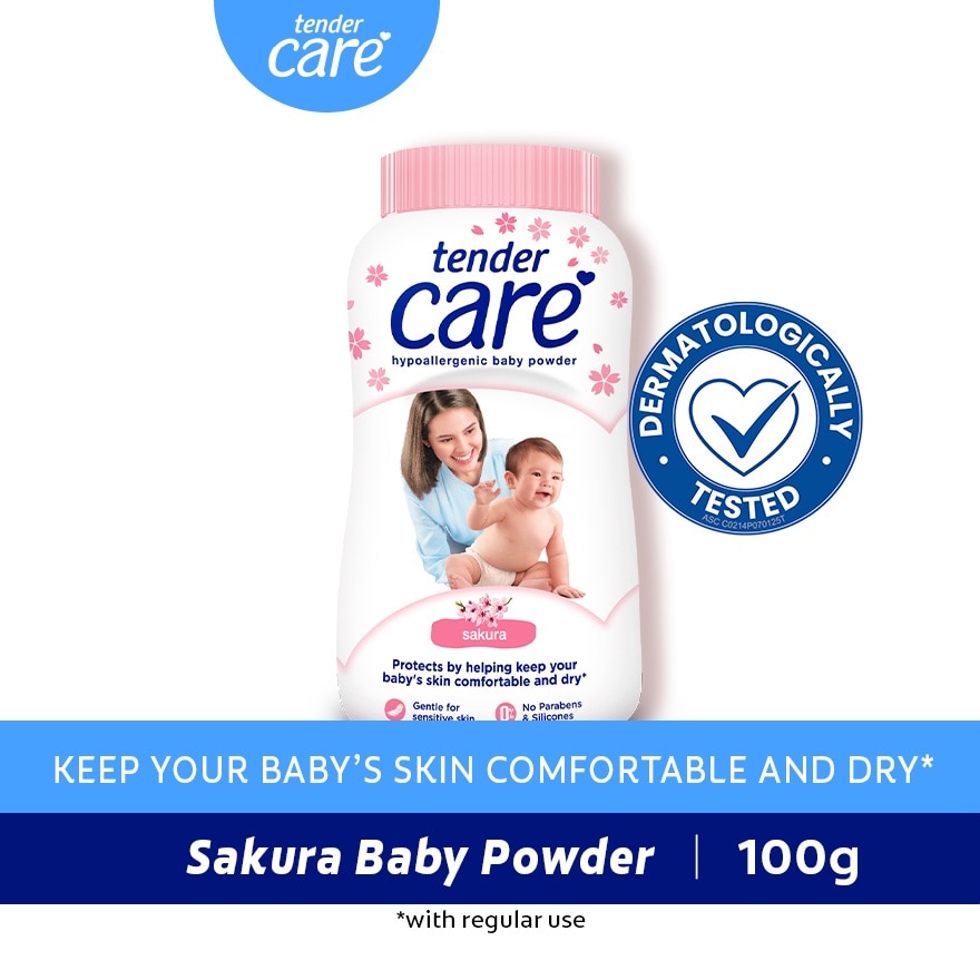 Sakura Scent Hypo-Allergenic Baby Talc 100g