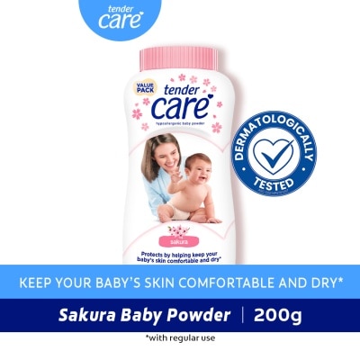 TENDER CARE Sakura Scent Hypo-Allergenic Baby Talc 200g Value Pack - Save P14