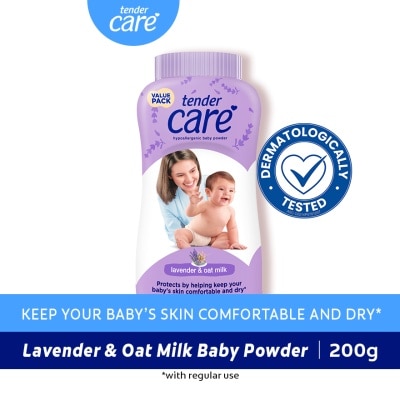 TENDER CARE Hypo-allergenic Baby Powder Lavender & Oat Milk 200g