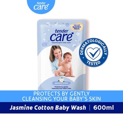 TENDER CARE Tender Care Jasmine Cotton Hypo-Allergenic Baby Wash 600Ml Doy Pack