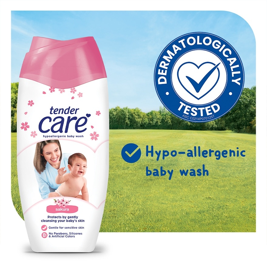 Tender Care Sakura Scent Baby Wash 600mL Doy image