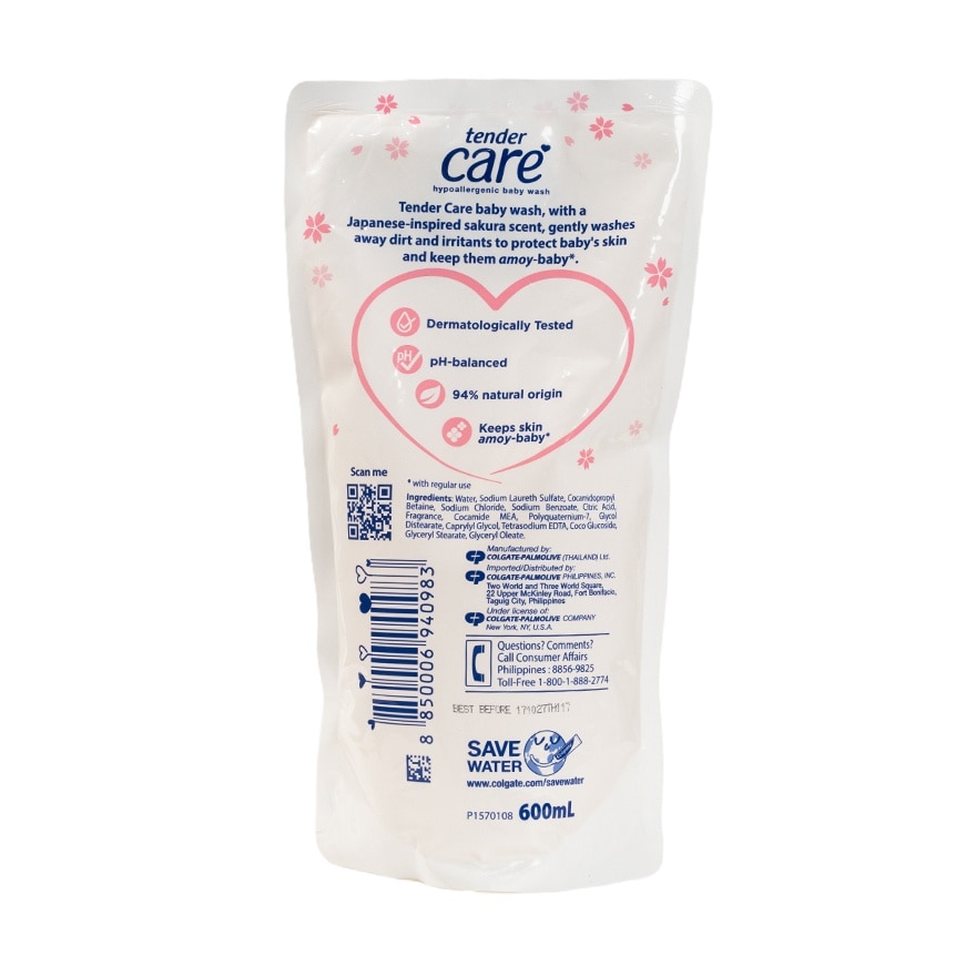 Tender Care Sakura Scent Baby Wash 600mL Doy image