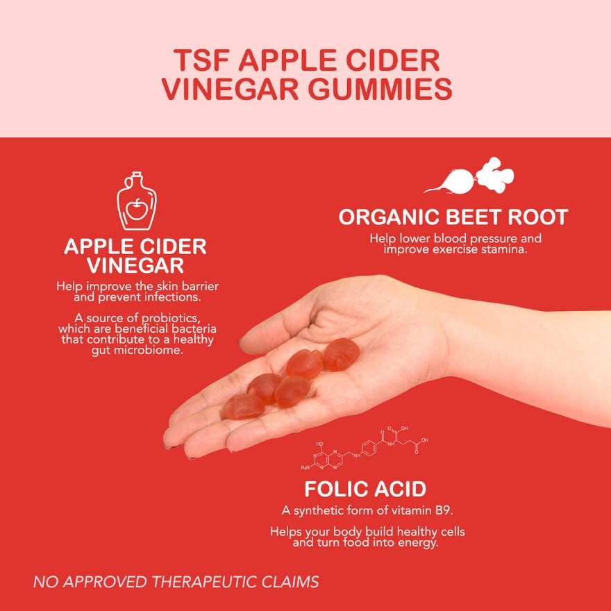 THE SLIM FIRM APPLE CIDER VINEGAR GUMMIES 1000mg TRAVEL SIZE 30 gummies