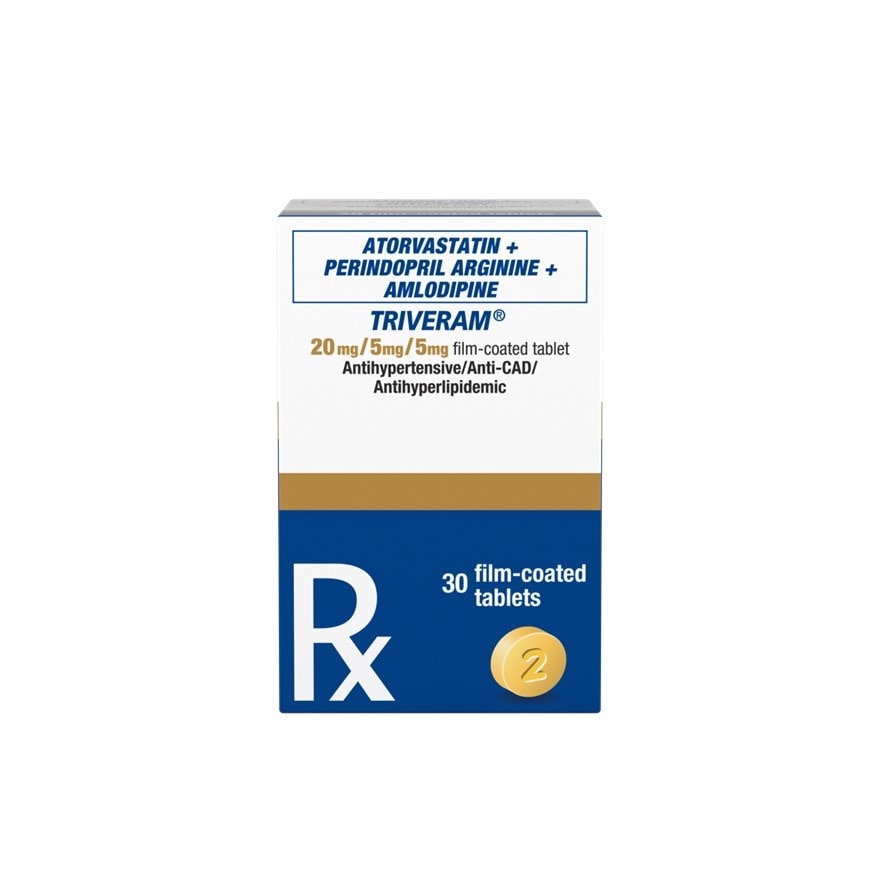 Atorvastatin 20Mg, Perindopril Arginine 5Mg, Amlodipine 5Mg 1 Film-Coated Tablet [Prescription Required] image