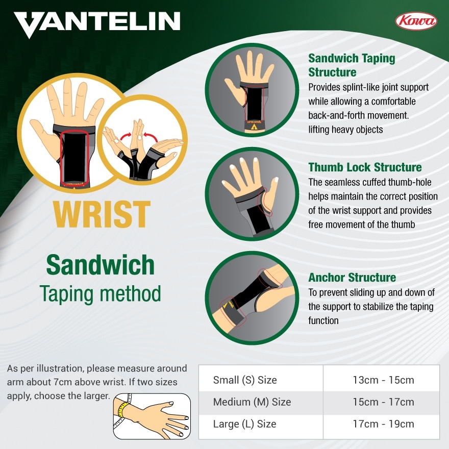 VANTELIN Wrist Support Large