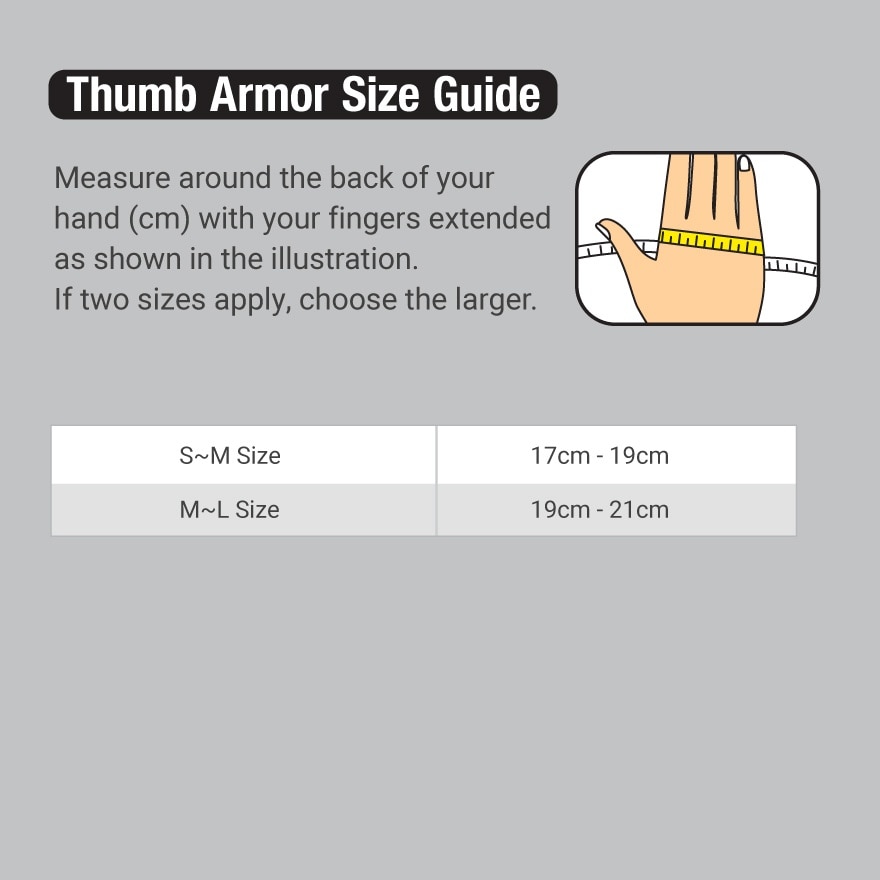 Vantelin Support Thumb Armor M L