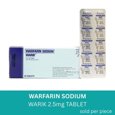WARIK Warfarin Sodium 2.5mg 1 Tablet [PRESCRIPTION REQUIRED]