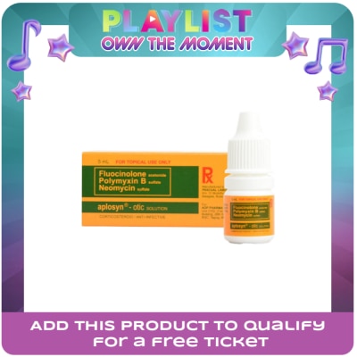 APLOSYN - Fluocinolone Neomycin Polymyxin B sulfate 250 mcg/3.5 mg/10;000 units/mL Otic Drops 5 mL [PRESCRIPTION REQUIRED]