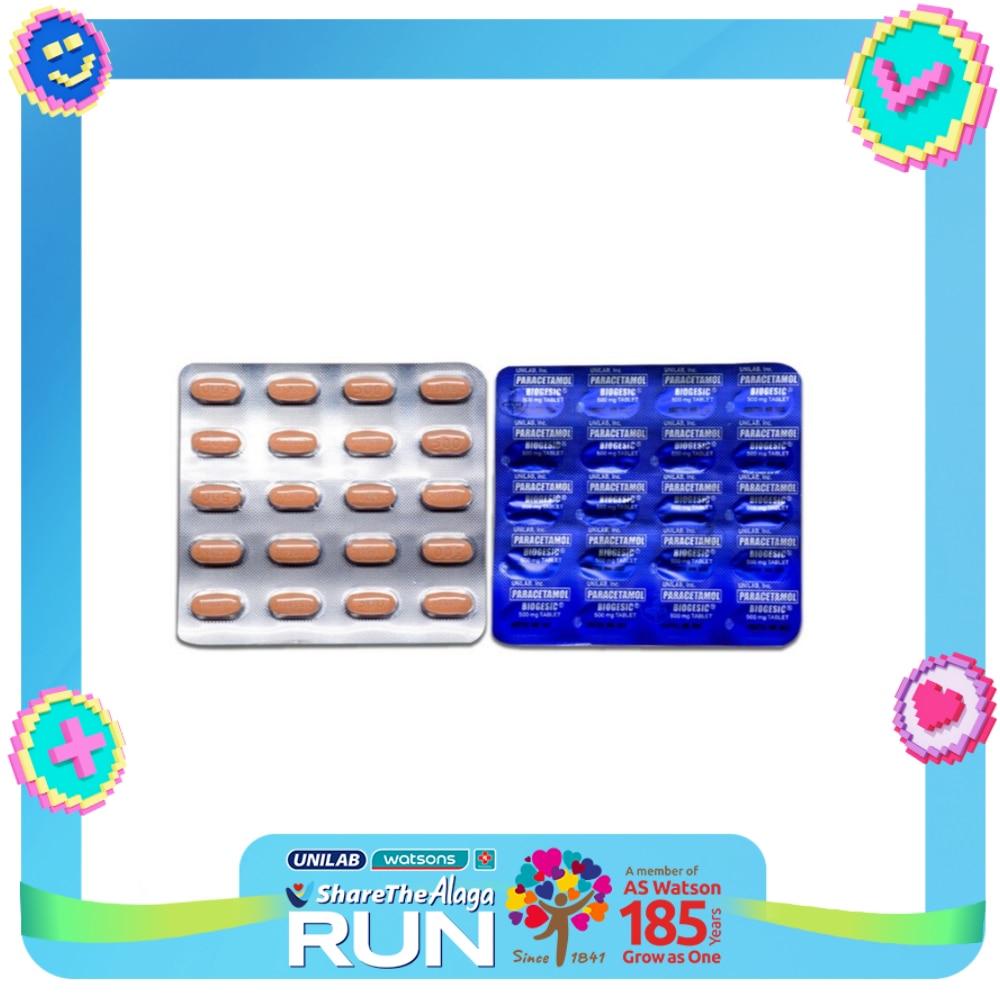 BIOGESIC Biogesic Paracetamol 500mg Sold Per Piece