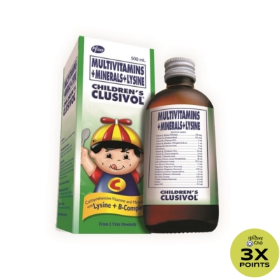 CLUSIVOL Multivitamins + Minerals+ Lysine Syrum 500ml