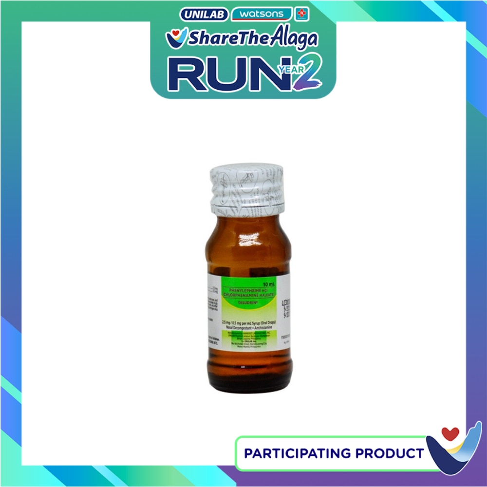 Phenylephrine HCl 2.5mg Chlorphenamine Maleate 0.5mg Drops 10 mL image