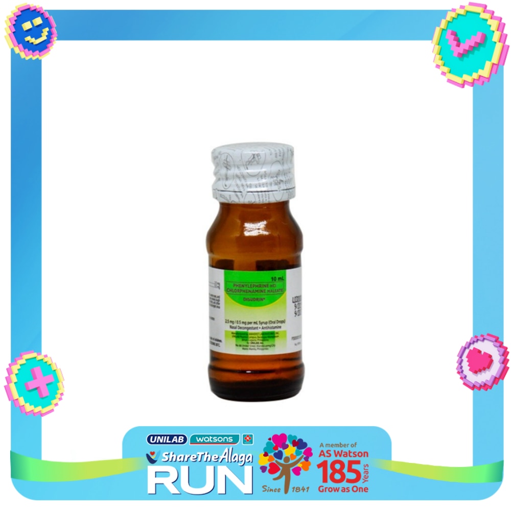 Phenylephrine HCl 2.5mg Chlorphenamine Maleate 0.5mg Drops 10 mL