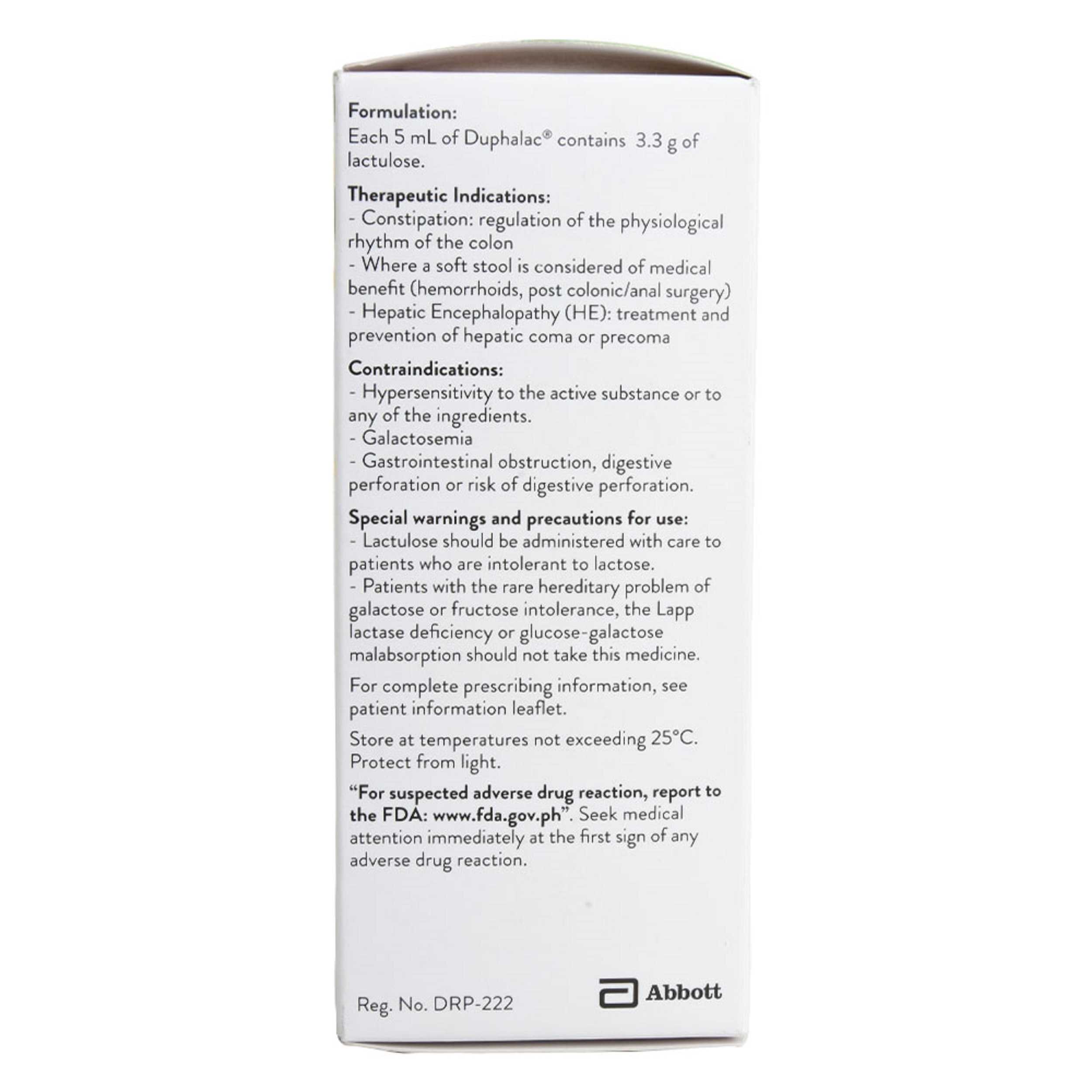 Lactulose 3.3g/5mL Syrup 120mL [PRESCRIPTION REQUIRED]