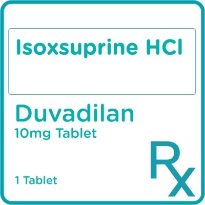 DUVADILAN DUVADILAN Isoxsuprine Hydrochloride 10mg Sold Per Piece [PRESCRIPTION REQUIRED]