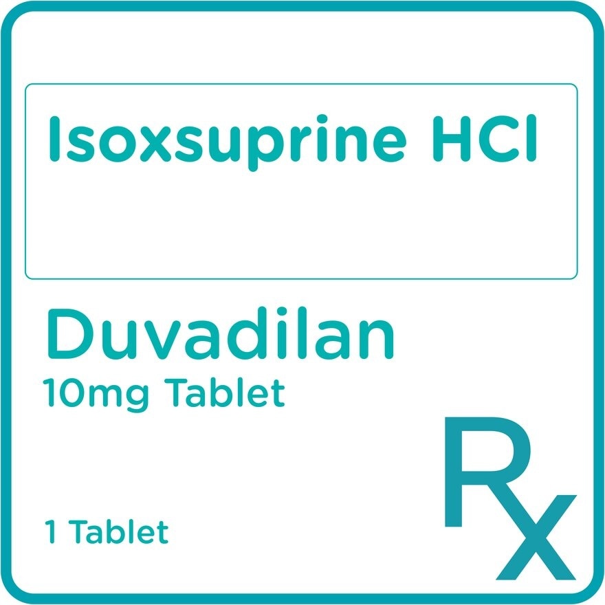 Isoxsuprine Hydrochloride 10mg 1 Tablet [PRESCRIPTION REQUIRED]