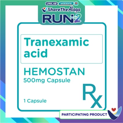 HEMOSTAN HEMOSTAN Tranexamic acid 500mg Sold Per Piece [PRESCRIPTION REQUIRED] image