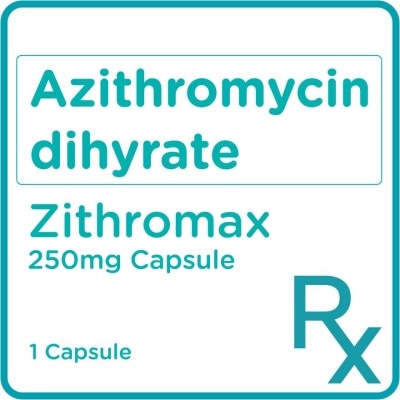 ZITHROMAX Azithromycin dihydrate 250mg 1 Film-coated Tablet [PRESCRIPTION REQUIRED]