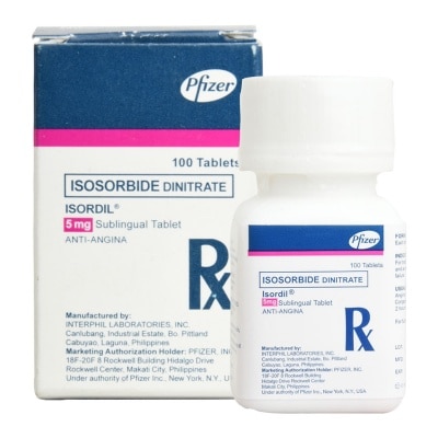 ISORDIL ISORDIL Isosorbide Dinitrate 5mg 1 Sublingual Tablet Sold Per Piece [PRESCRIPTION REQUIRED]