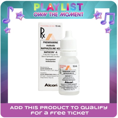NAPHCON - Pheniramine maleate 3mg + Naphazoline HCl 250mcg Eye Drops 15mL [PRESCRIPTION REQUIRED]